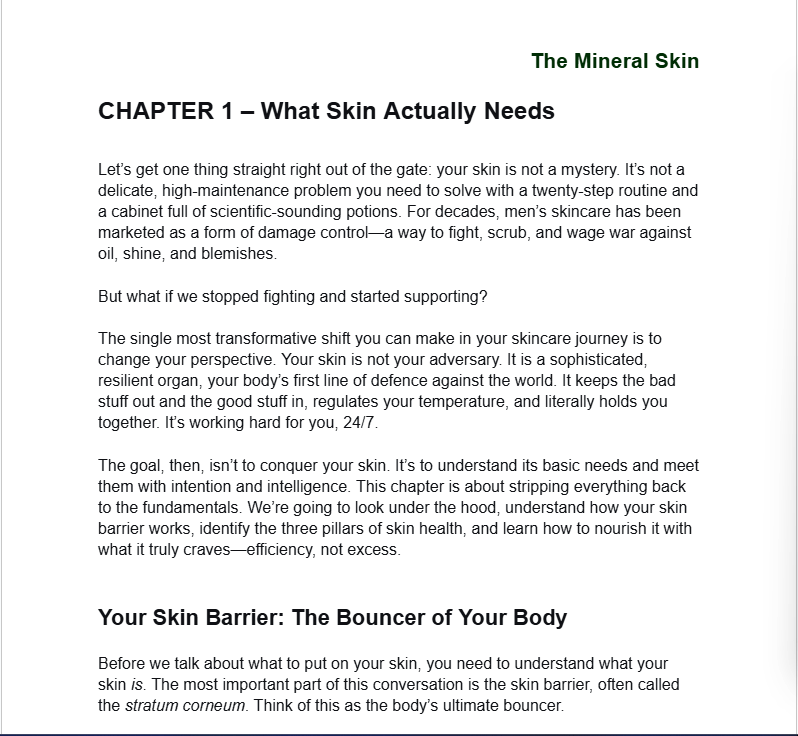 The Modern Man’s Guide to Natural Skin (Ebook) - Mineral