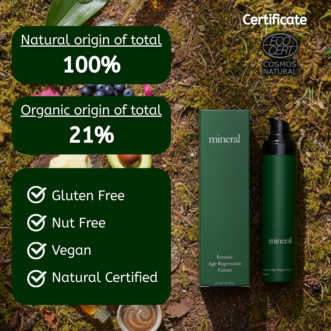 Make Your Skin Look Young With Botanic Age Regression Cream - Mineral Ecocert certified skin care