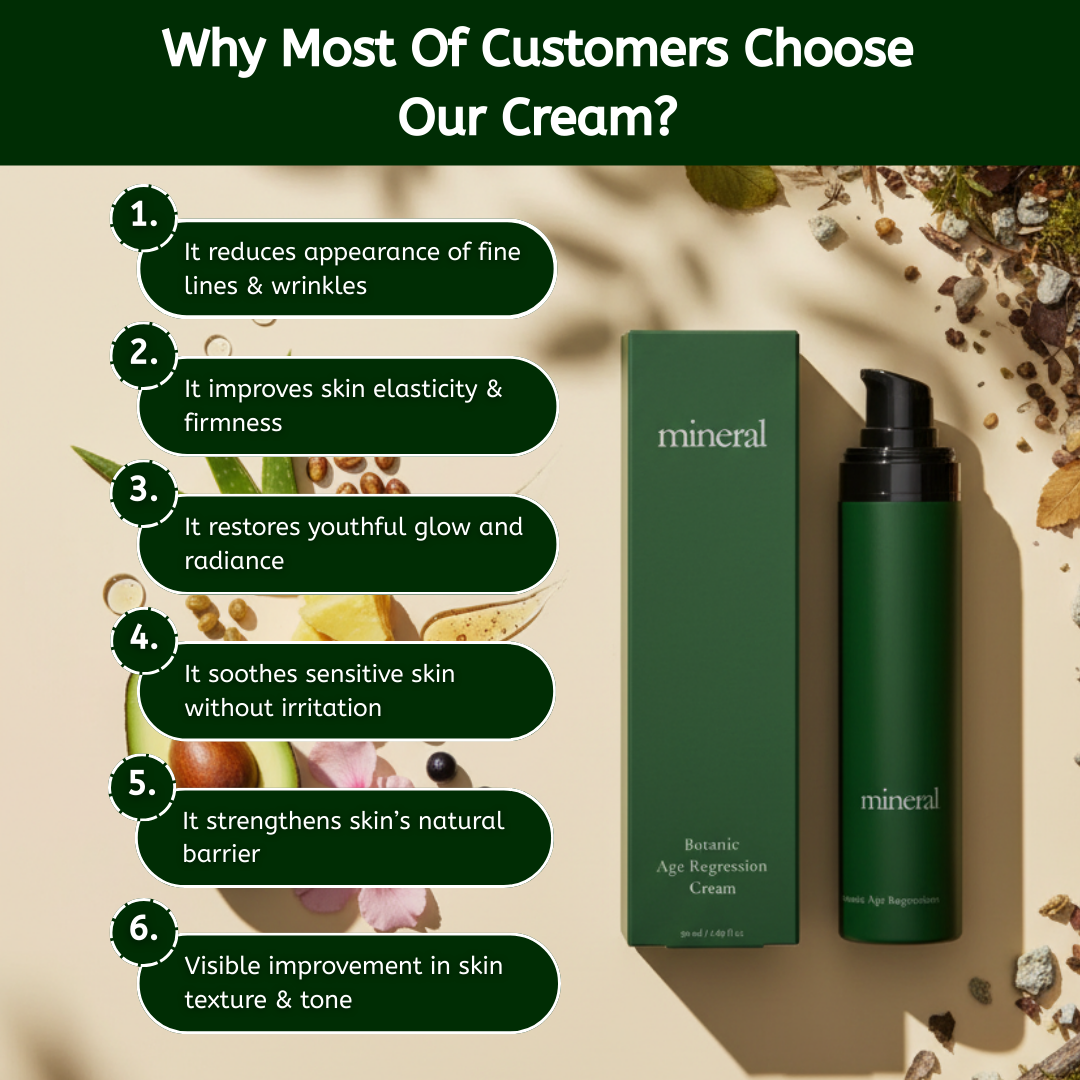 Make Your Skin Look Young With Botanic Age Regression Cream - Mineral multi-molecular hyaluronic acid