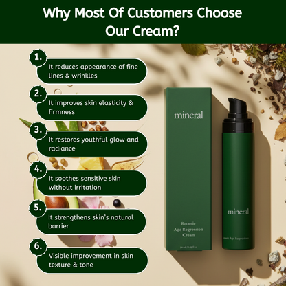 Make Your Skin Look Young With Botanic Age Regression Cream - Mineral multi-molecular hyaluronic acid